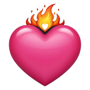 Black, red, hot pink heart make it way more flashy, lightly wreathed in flame tone down the flames a little way less flsmes sticker