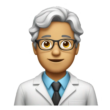 chemist with small glasses sticker