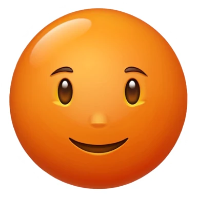 tangerine sphere sticker