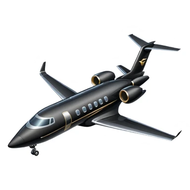 Black private jet sticker
