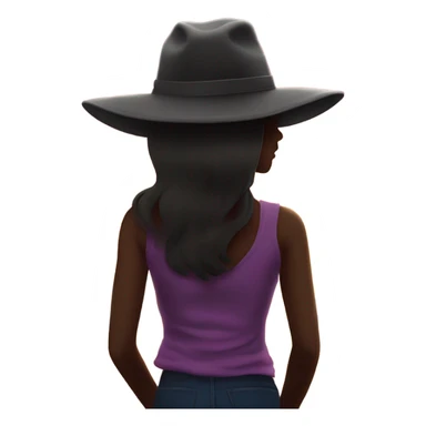 Girl with hat at sunset sticker