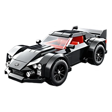  Venom’s aerodynamic opulent dark Lego futuristic concept loosely based on 2013 Toyota 86 (flat long straight faceted mechanical body) lightweight stealthy street hot rod drifter  sticker