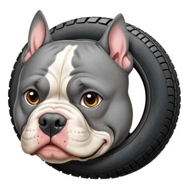 American bully tire merle cinza com manchas pretas e castanhas sem as orelhas cortadas  sticker