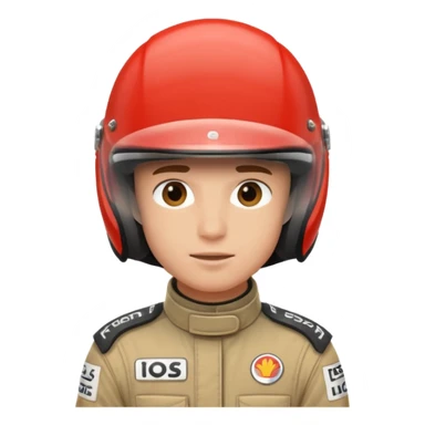 f1 driver with helmet on sticker