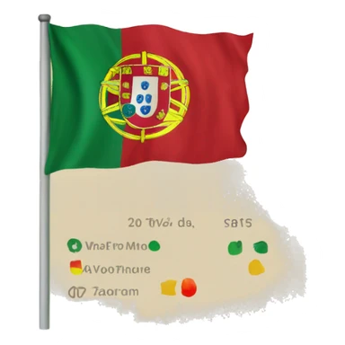 Portugal flag with review stats underneath  sticker