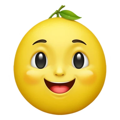 Lemon emoji 🍋 with a crying laughing face 😂 sticker