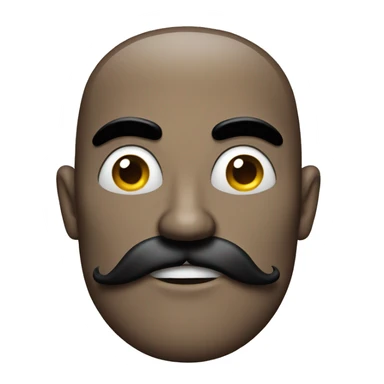 Evil man with mustache sticker