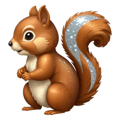 sparkly squirrel sticker