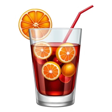 Ein Glas Negroni mit einer Kirsche als Deko sticker