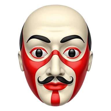 Money Heist, Dali mask, realistic sticker