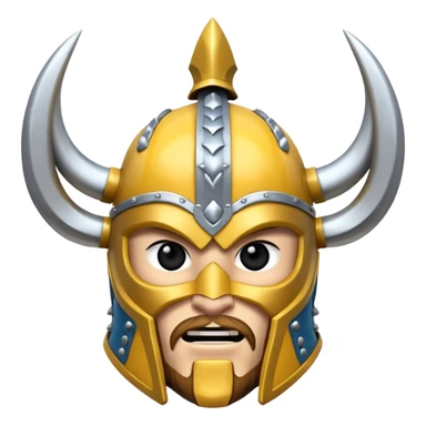 Casco vikingo con cuernos sin cara de persona sticker