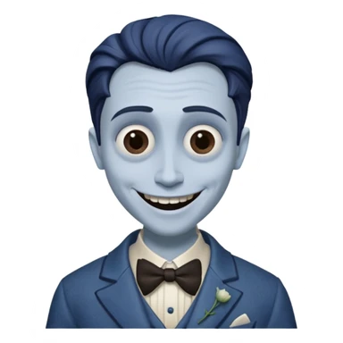 Victor Van Dort from Corpse Bride  head happy sticker