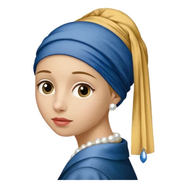 Girl with a Pearl Earring painting sticker