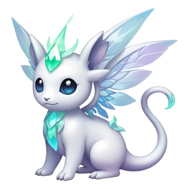  Iridescent white pale light fakemon-creature  sticker