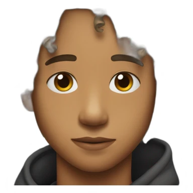 Jaden smith with curly hair sticker