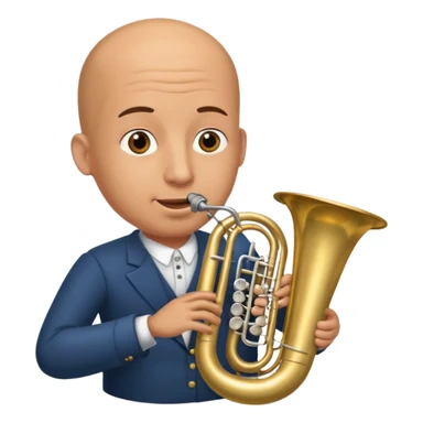 tuba gespielt von Glatzkopf sticker