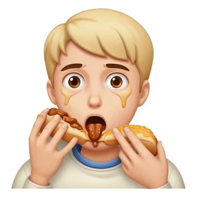 Person chocking on food sticker