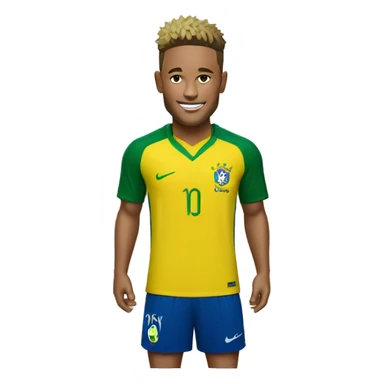 neymar jr, with the brazil shirt sticker