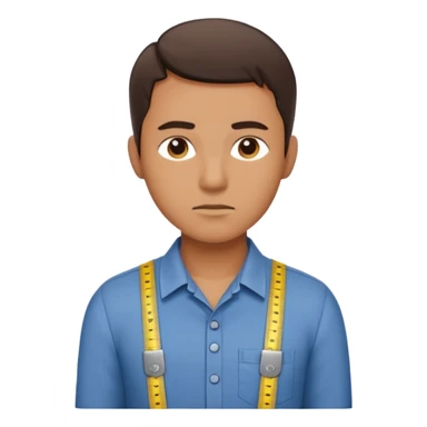 Tailor with Measuring Tape around neck  sticker