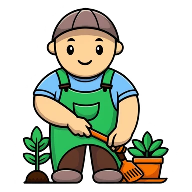 black gardener sticker