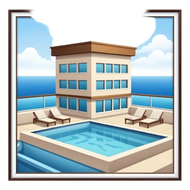 hotel with rooftop pool sticker