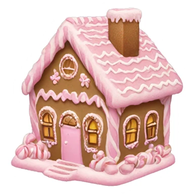 Light pink gingerbread house sticker