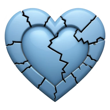 Black broken heart sticker