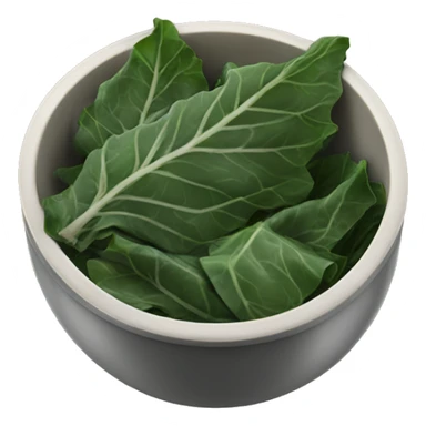 Cooked Collard greens in bowl sticker