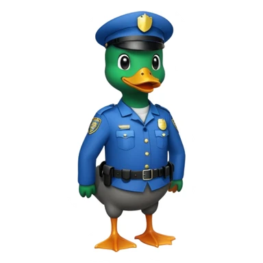 Police balck duck full body sticker