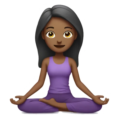 woman doing yoga in purpl sticker