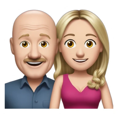 Victoria Coren-Mitchell and Phil Mitchell chuckle brothers sticker