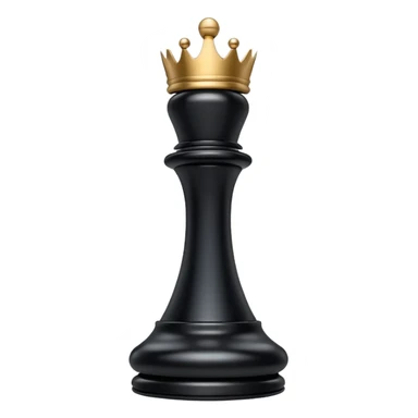 black chess pieces, queen pieces sticker