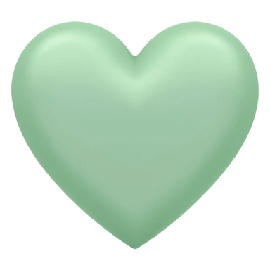 A pastel green heart sticker