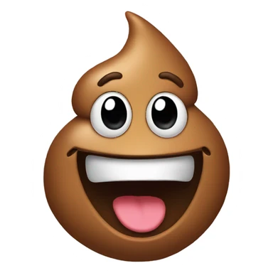 Poop happy face sticker