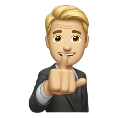 Man with thumbup sticker