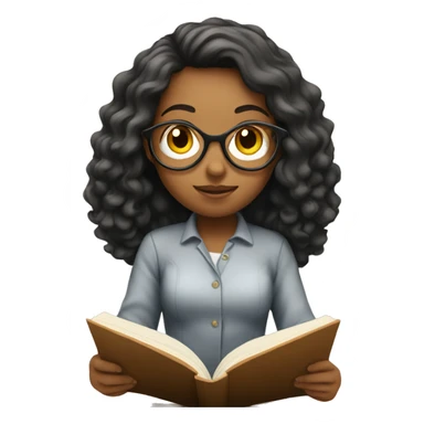 girl studying physics sticker