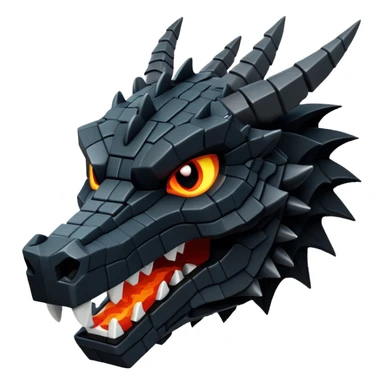 Minecraft black dragon head sticker