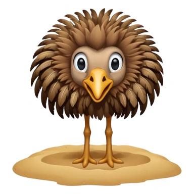 Ostrich with head in sand sticker