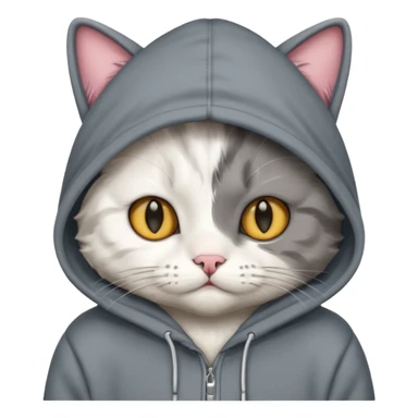 Cat wearing a hoodie  sticker