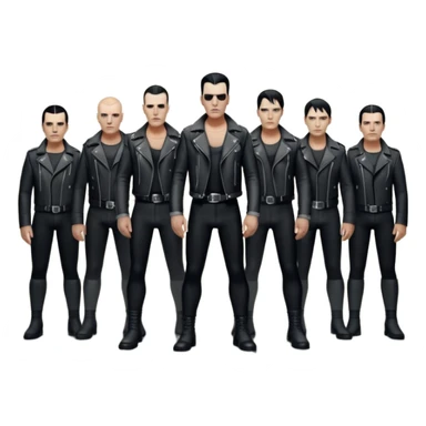 Whole rammstein band standing as a group sticker