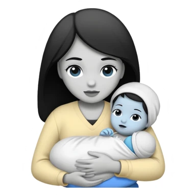 Newborn B&W with female sticker