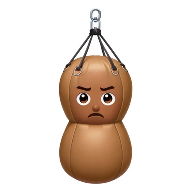 Sad punching bag sticker