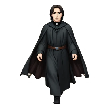 Professor Snape chasing Harry Potter down a hallway sticker