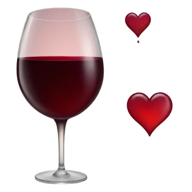 Red wine heart sticker