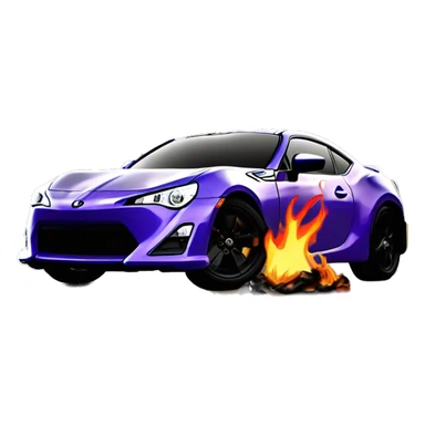 Batgirl and First Order Jet Trooper themed Scion FR-S with hot rod flame stickers  sticker