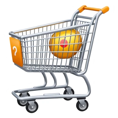 shopping cart with AI letters inside sticker