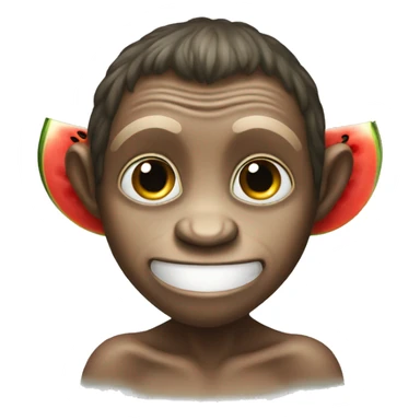 Monkey watermelons  sticker