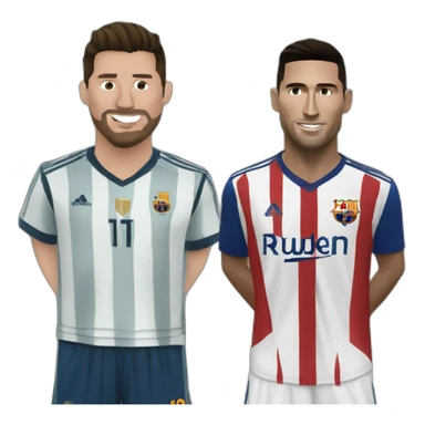 Ronaldo qui frappe messi sticker