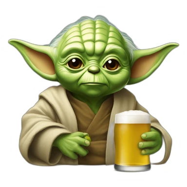 Yoda boit une bière  sticker