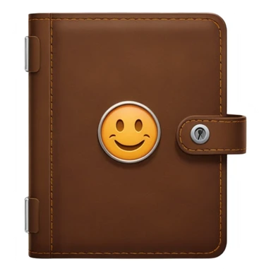 closed address book with a contact icon on the cover sticker